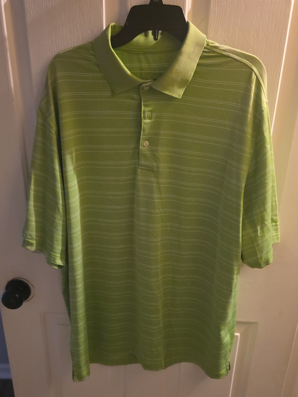 Walter Hagen Lime Green Striped Polo Shirt